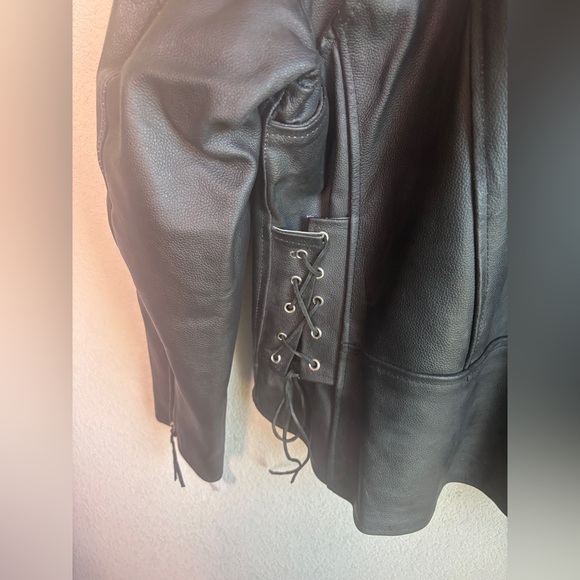 NWT Rocky Mountain Hides Genuine Buffalo Leather Black  Motorcycle Jacket 3X - Picture 10 of 13
